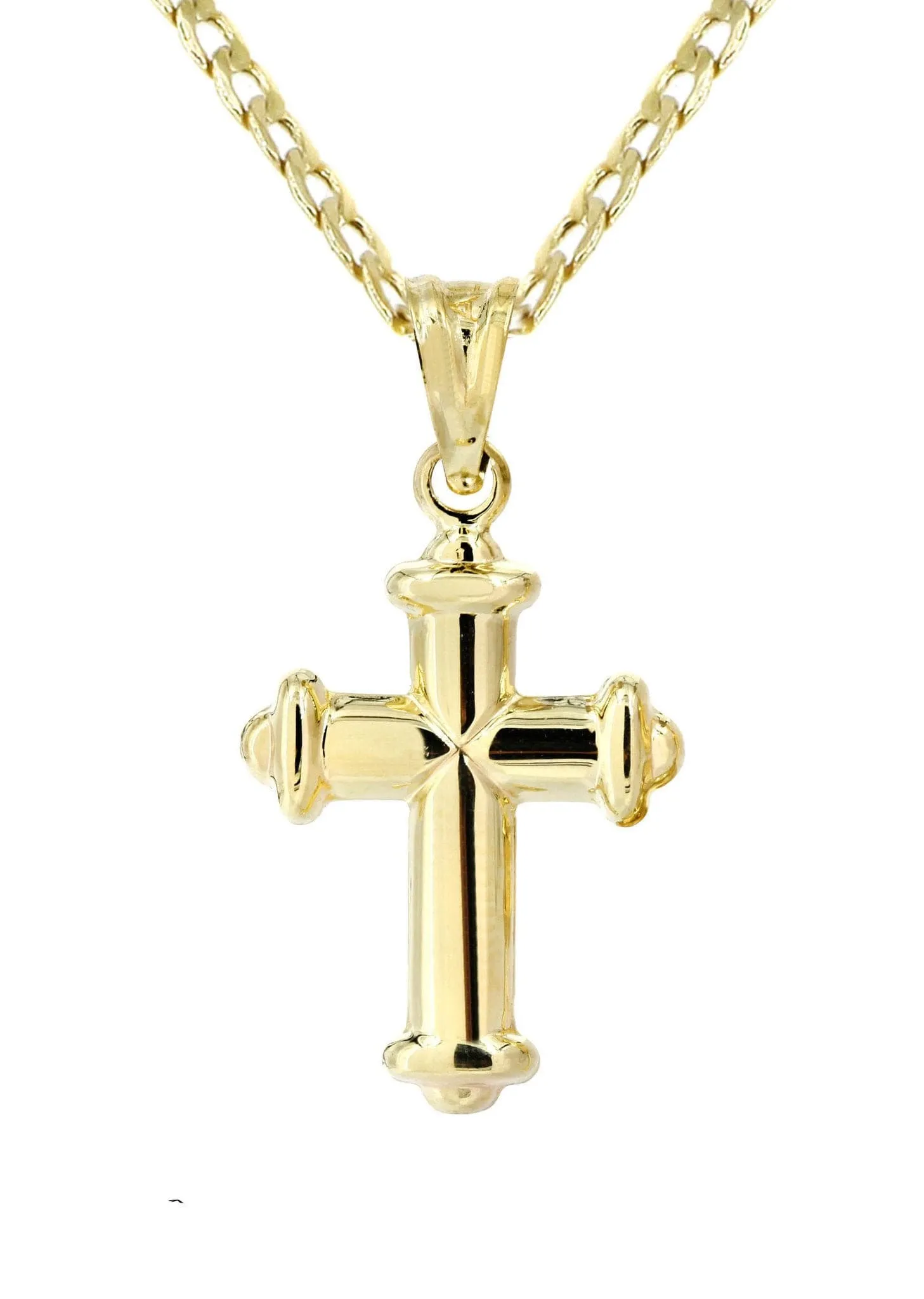 10K Gold Cross  Necklace For Men | 5.2 Grams