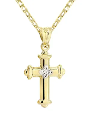 10K Gold Cross  Necklace For Men | 5.2 Grams