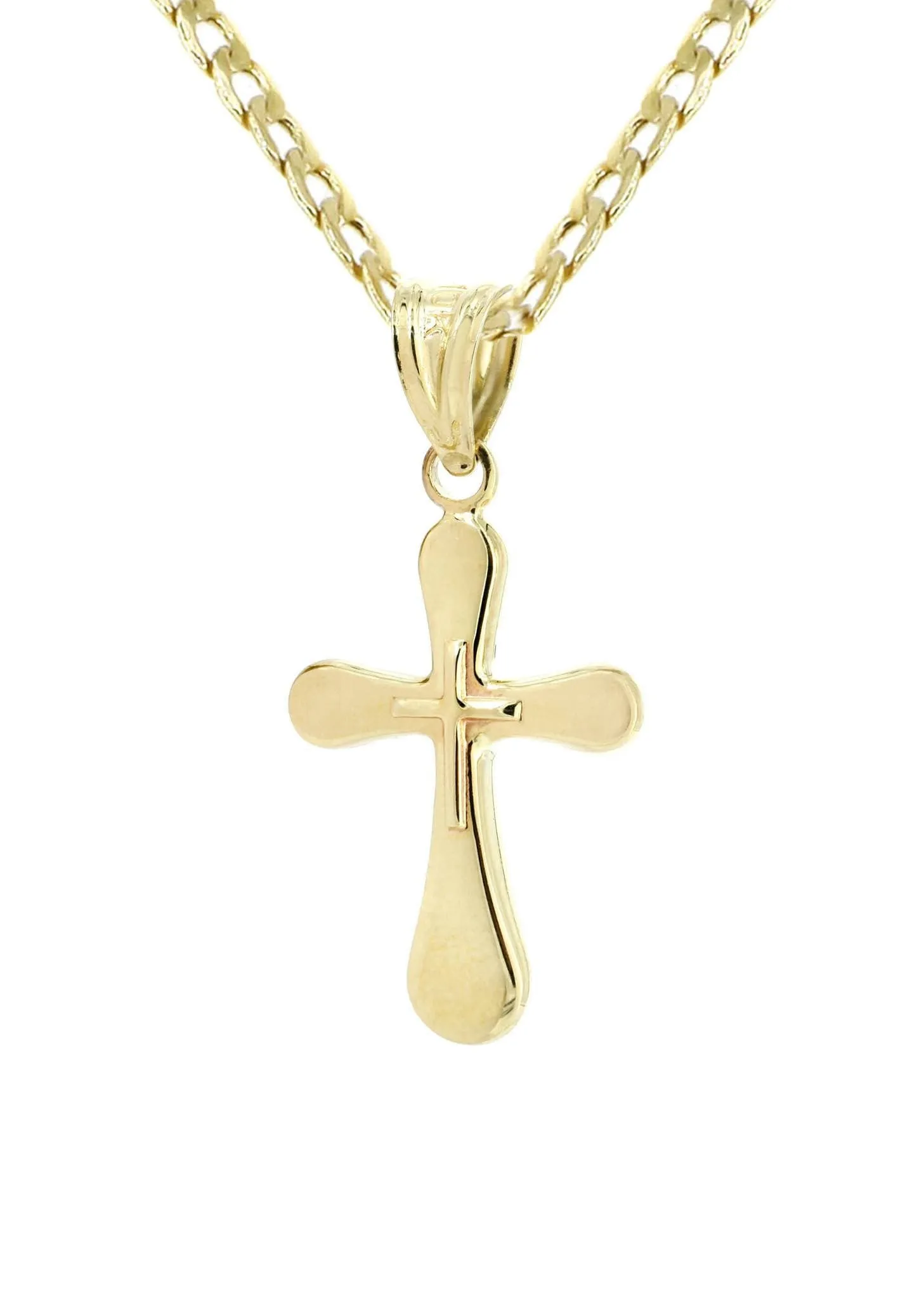 10K Gold Crucifix / Cross  Necklace For Men | 5.4 Grams