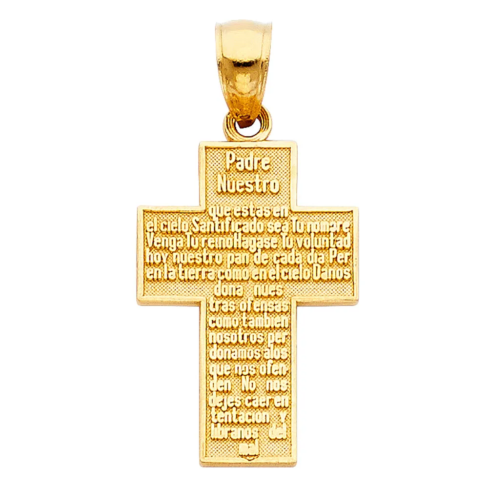 14KY PADRE NUESTRO CROSS PENDANT