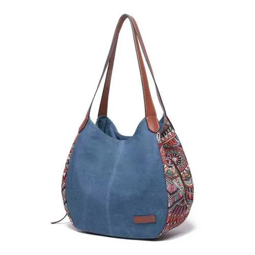 3 Main Bags Brenice Bohemia Canvas Floral Handbag