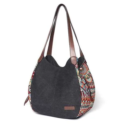 3 Main Bags Brenice Bohemia Canvas Floral Handbag