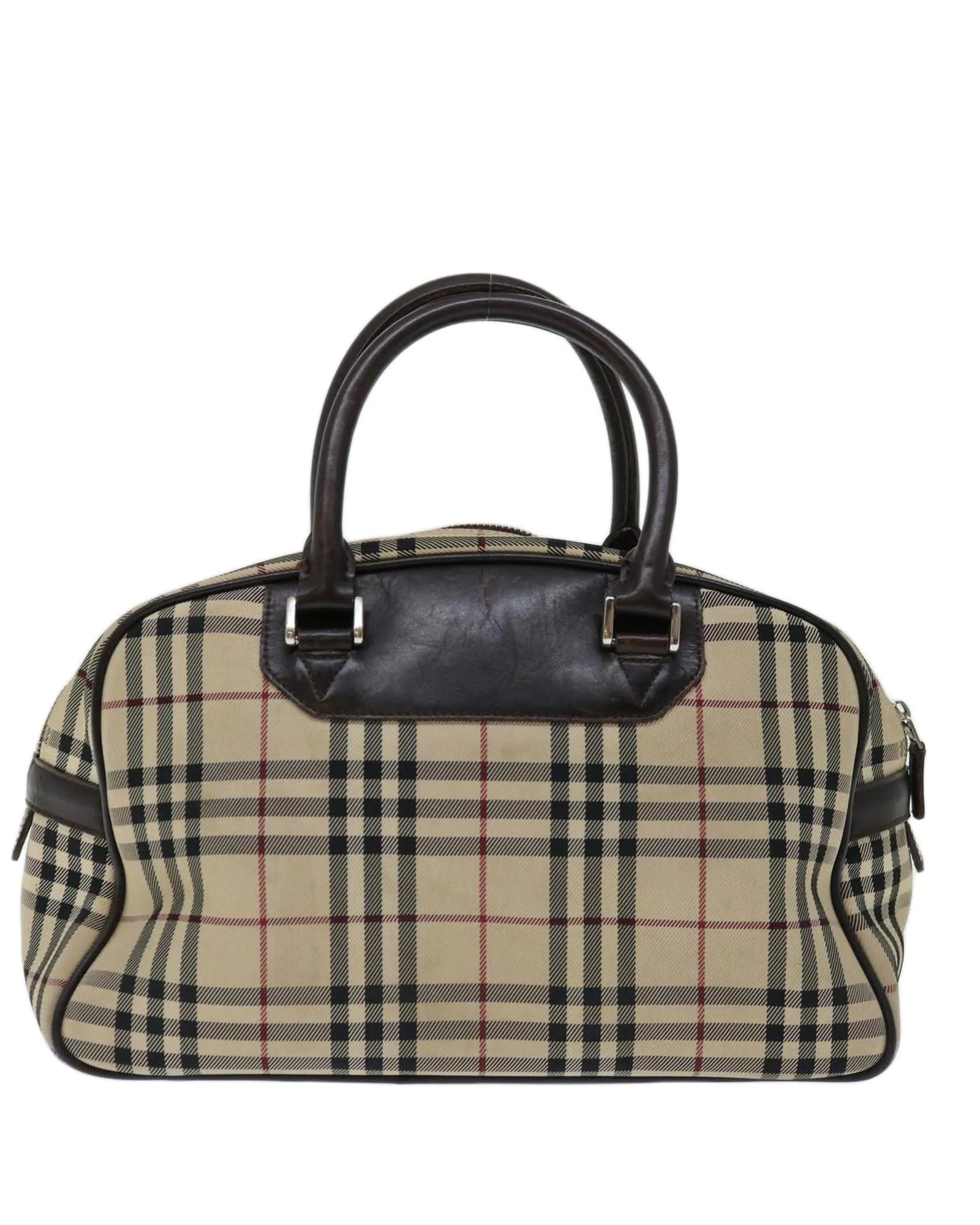 Authentic Burberry Nova Check Canvas Boston Bag