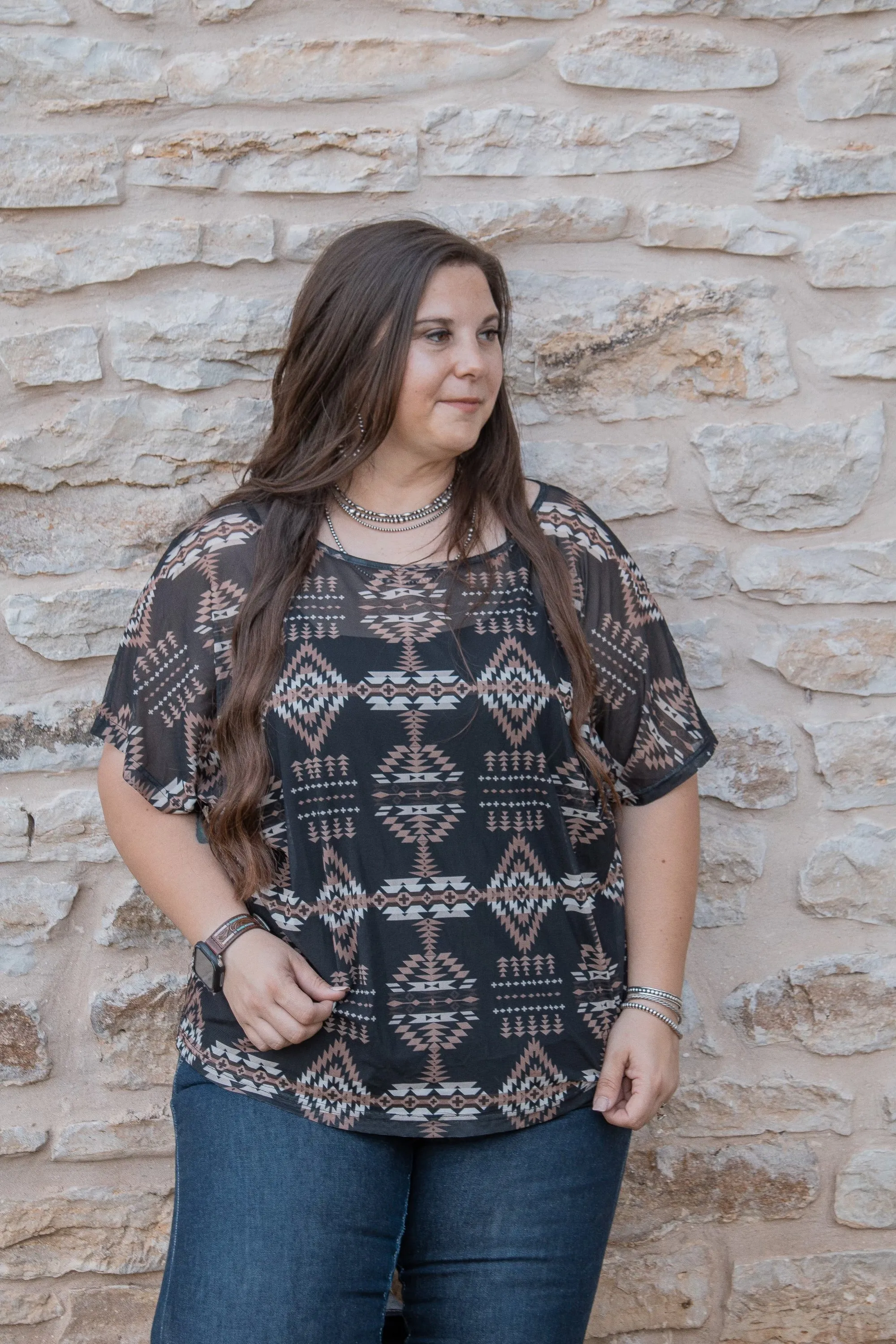 Aztec Fever Top Mesh