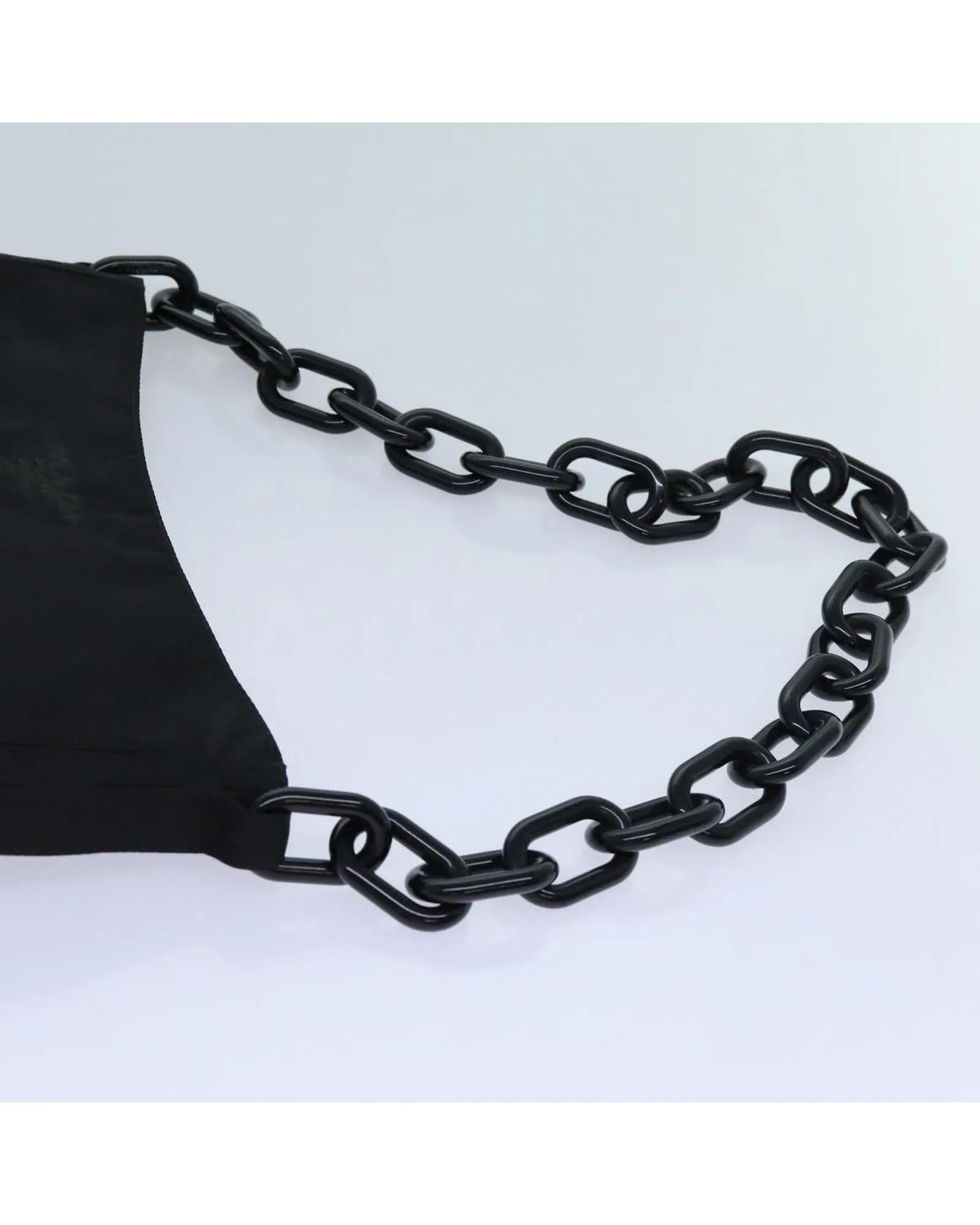 Black Nylon Chain Shoulder Bag - Prada