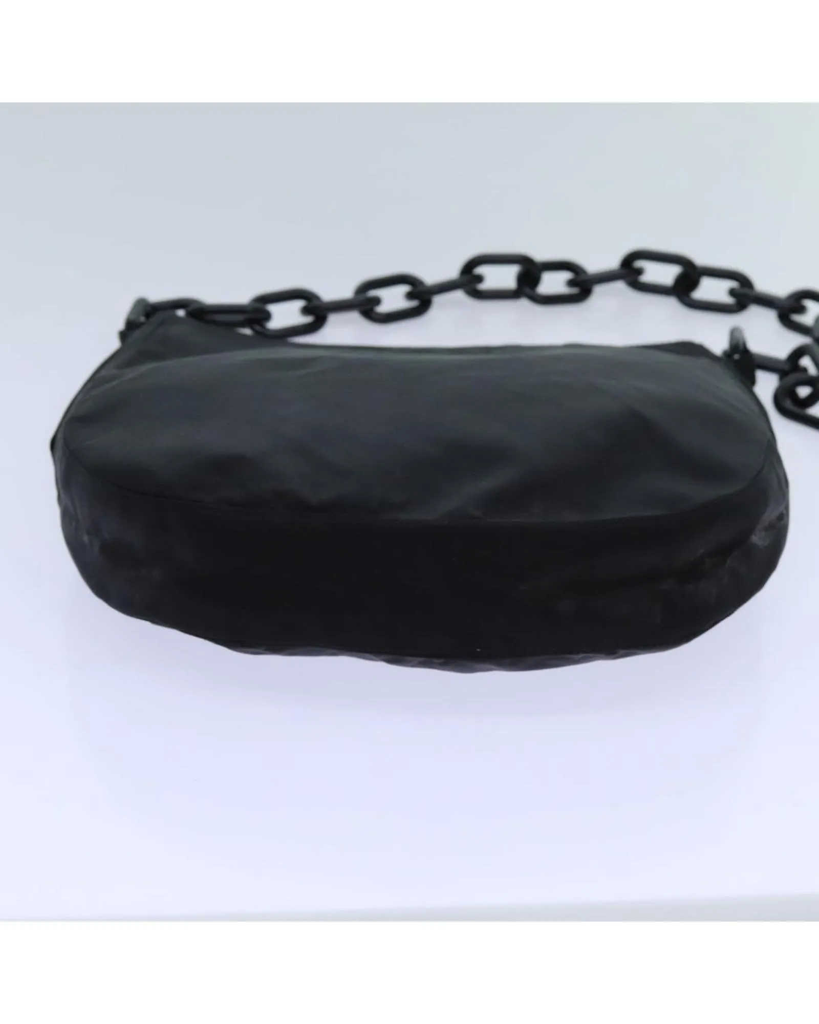 Black Nylon Chain Shoulder Bag - Prada