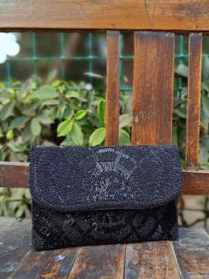 Black Pearl Embellished Purse