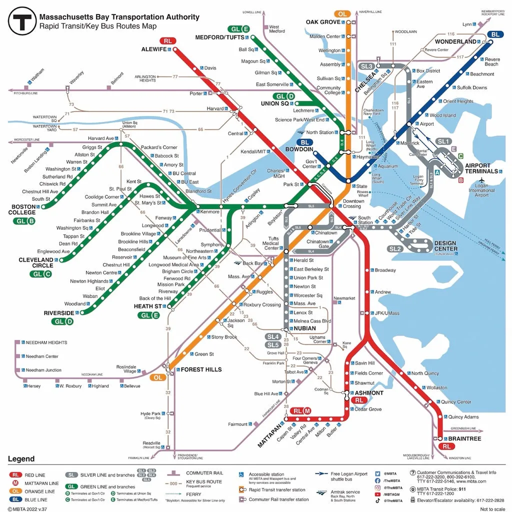 Boston T Map