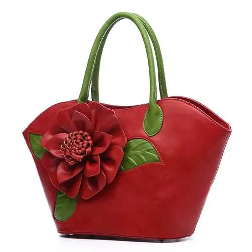 Brenice National Style Fancy With Rose Decoration Handbag