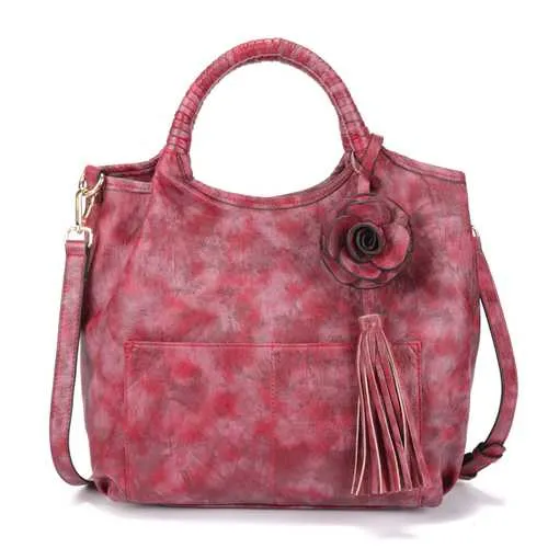 Brenice Women National Retro Floral Crossbody Bag Handbag