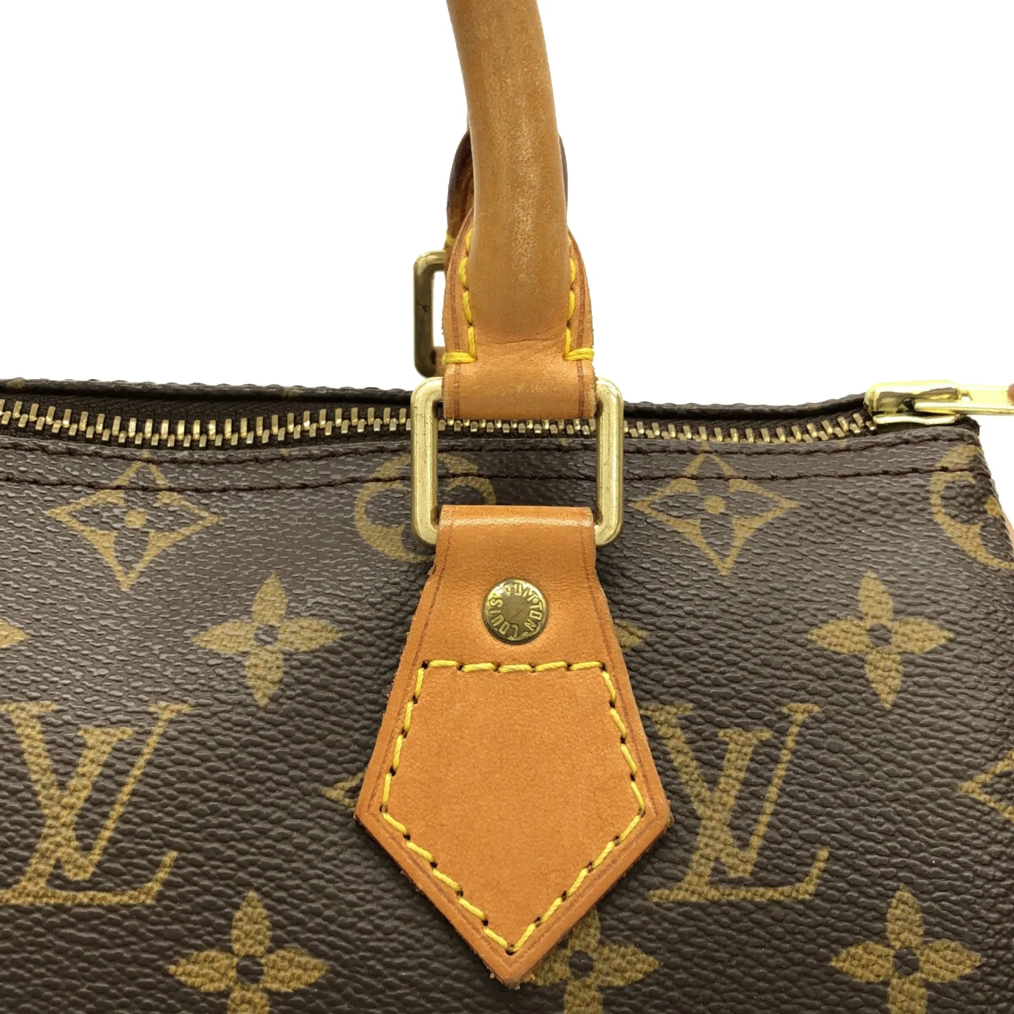 Brown Louis Vuitton Monogram Speedy 25 Boston Bag