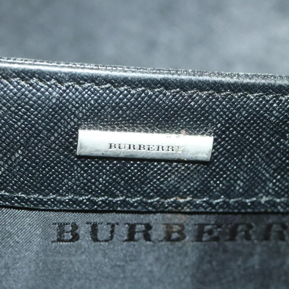 BURBERRY Briefcase Leather Black  58915