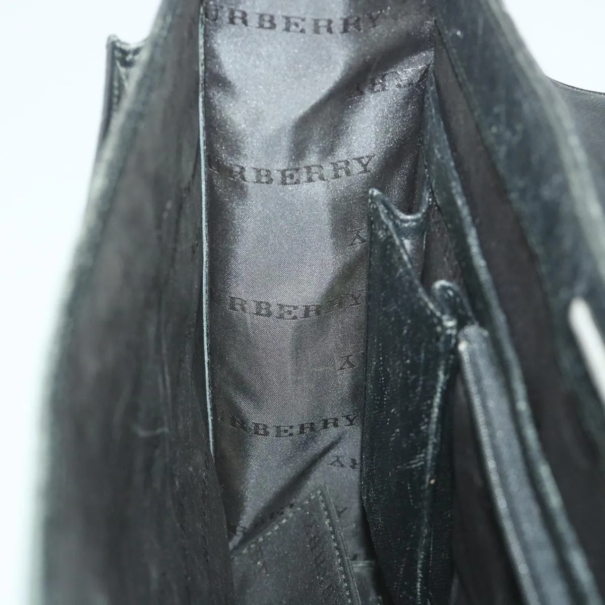 BURBERRY Briefcase Leather Black  58915