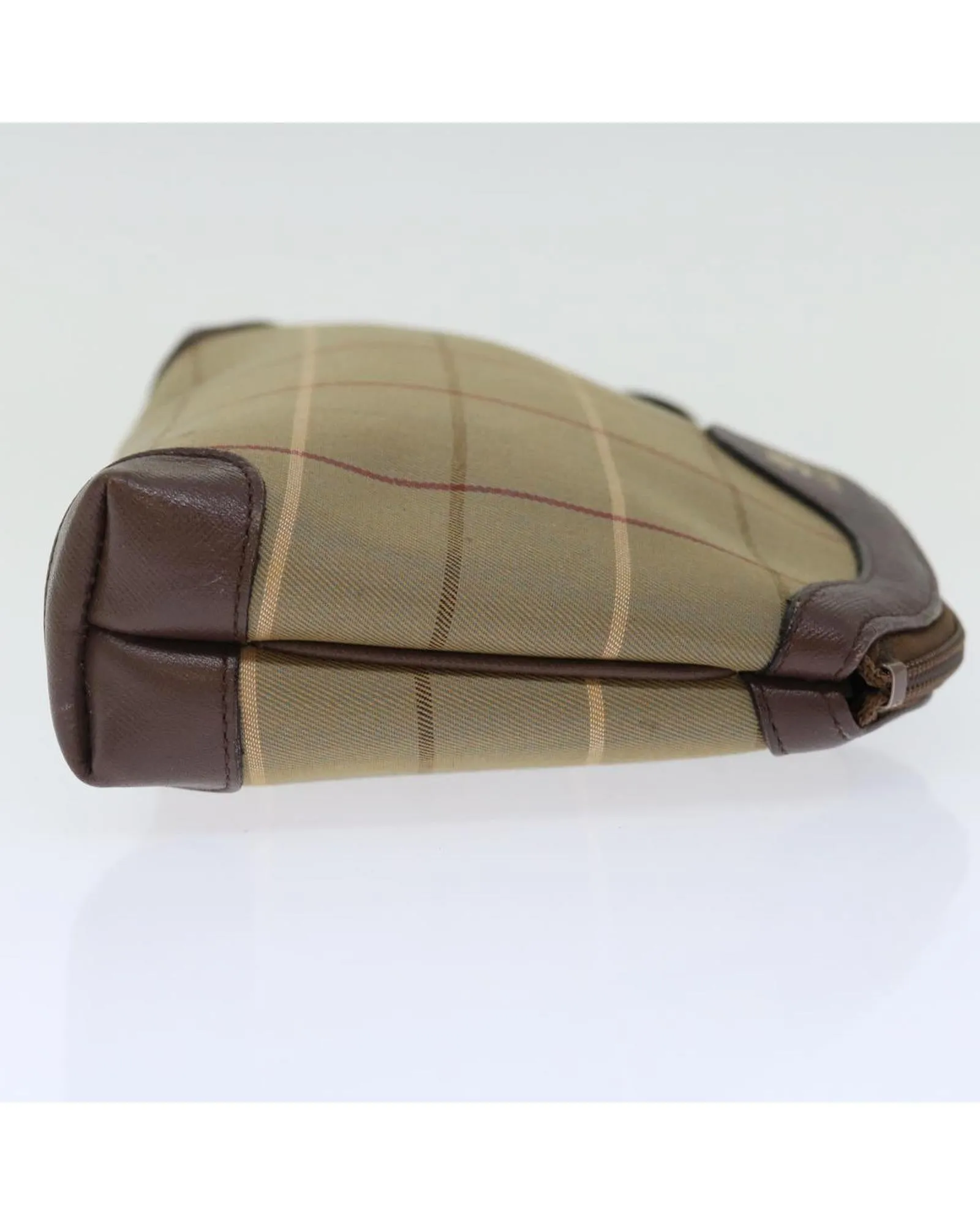 Canvas Brown Clutch Bag - Burberrys Nova Check Pattern