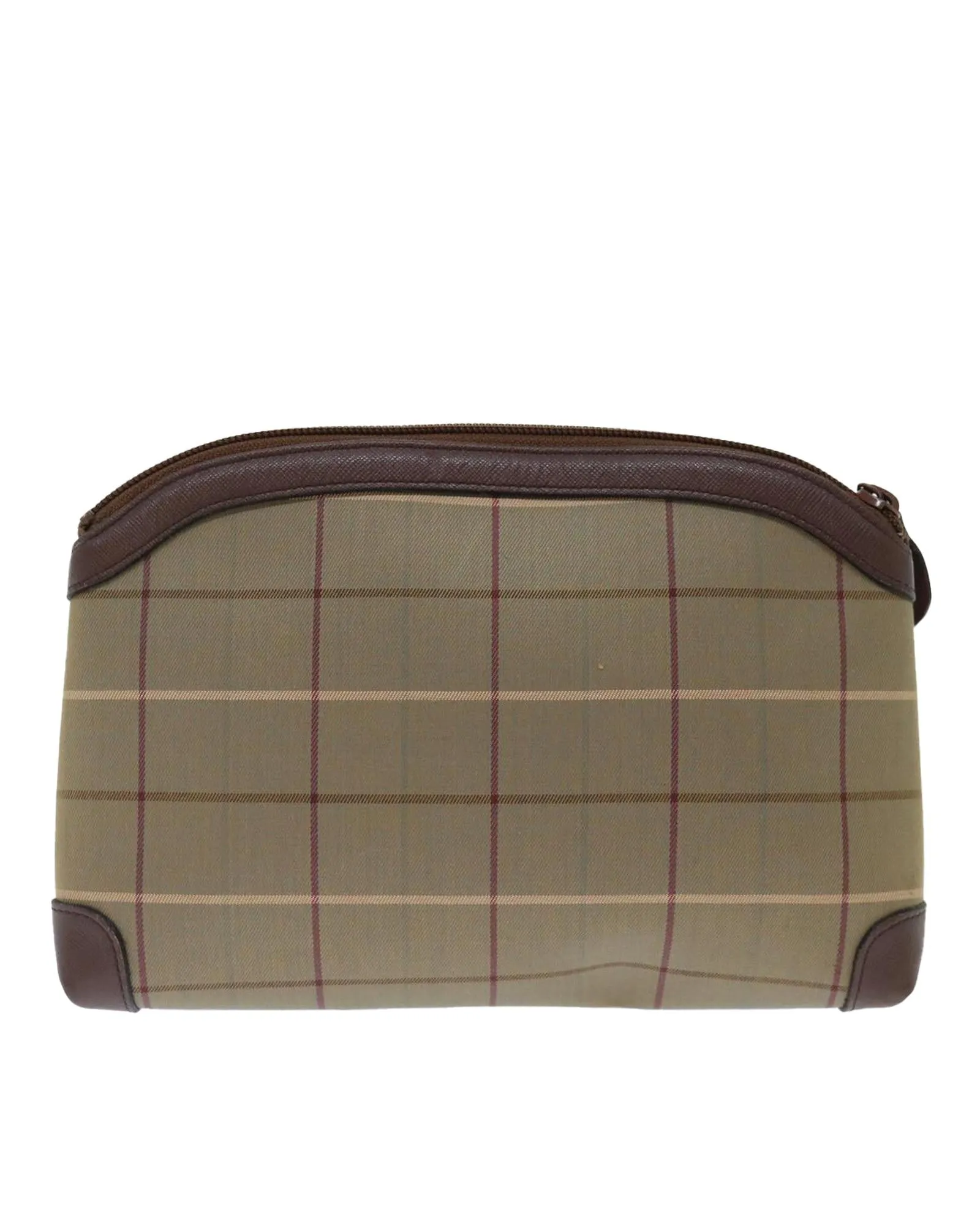 Canvas Brown Clutch Bag - Burberrys Nova Check Pattern