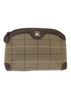 Canvas Brown Clutch Bag - Burberrys Nova Check Pattern