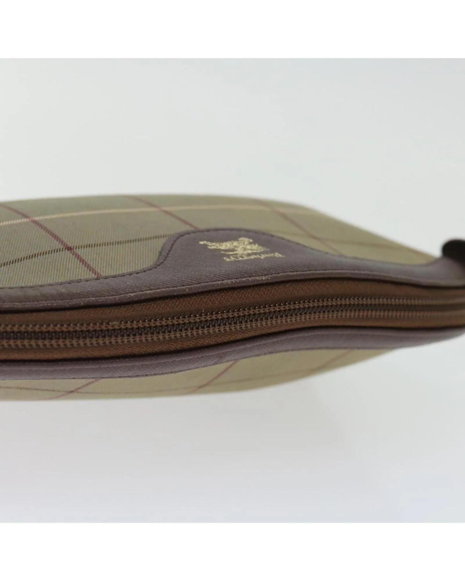 Canvas Brown Clutch Bag - Burberrys Nova Check Pattern