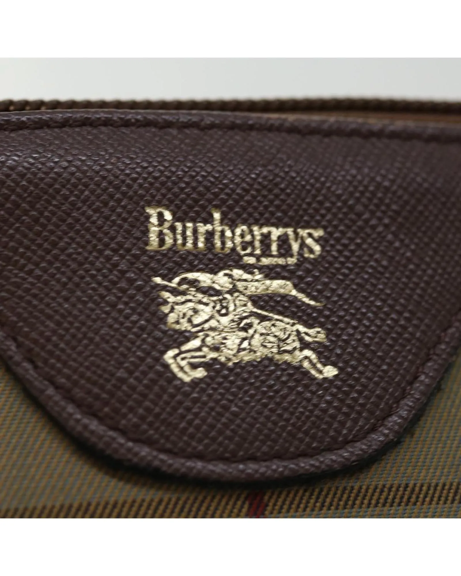 Canvas Brown Clutch Bag - Burberrys Nova Check Pattern