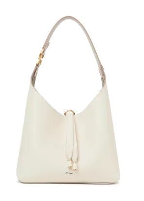 CHLOE MARCIE SMALL HOBO BAG MIST IVORY