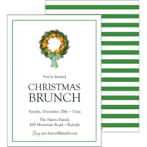 Christmas Citrus Wreath Holiday Party Invitation