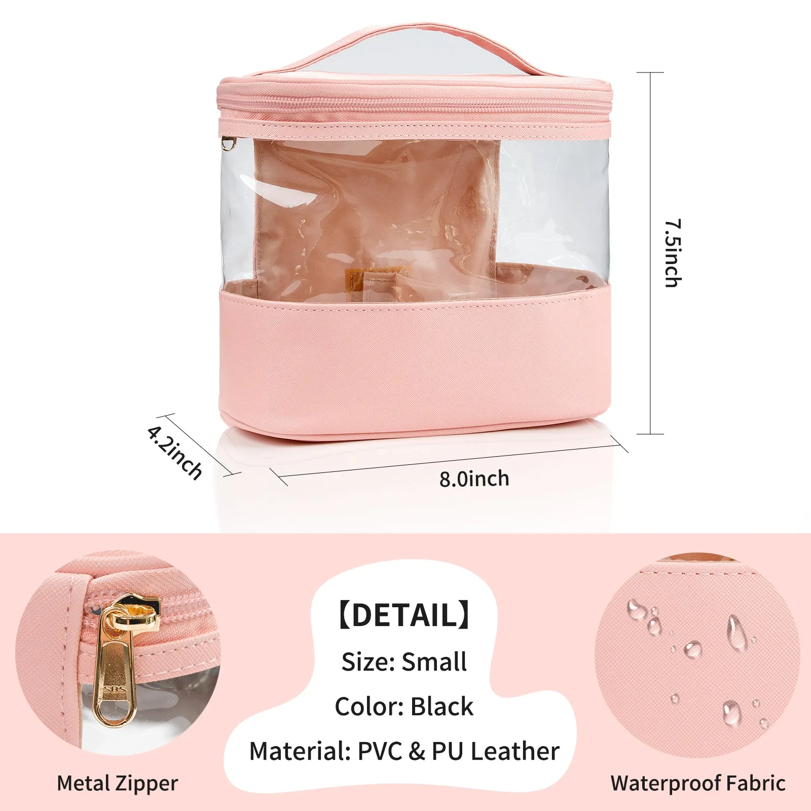 Clear Makeup travel Waterproof Toiletry Bag