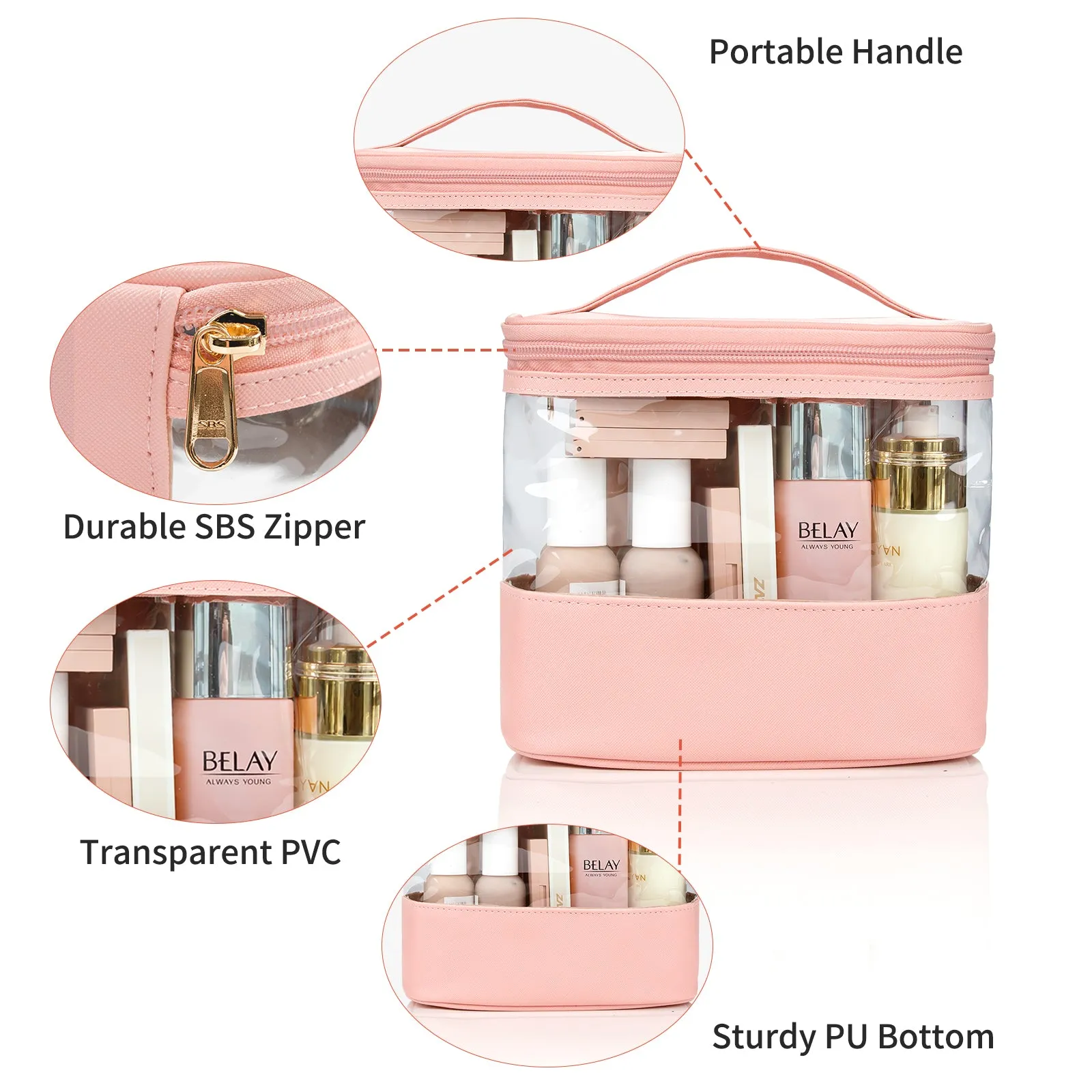 Clear Makeup travel Waterproof Toiletry Bag