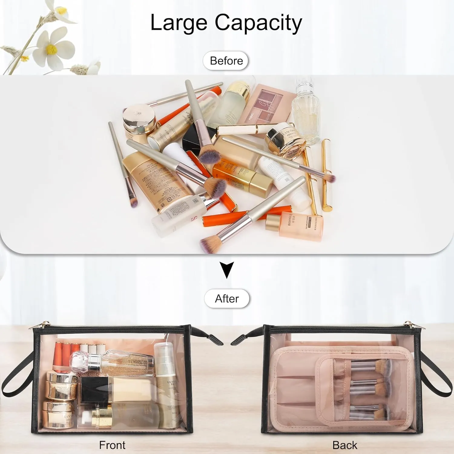 Clear Travel Toiletry Makeup Bag