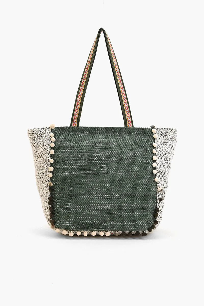 Embellished Shopper Tote Lama