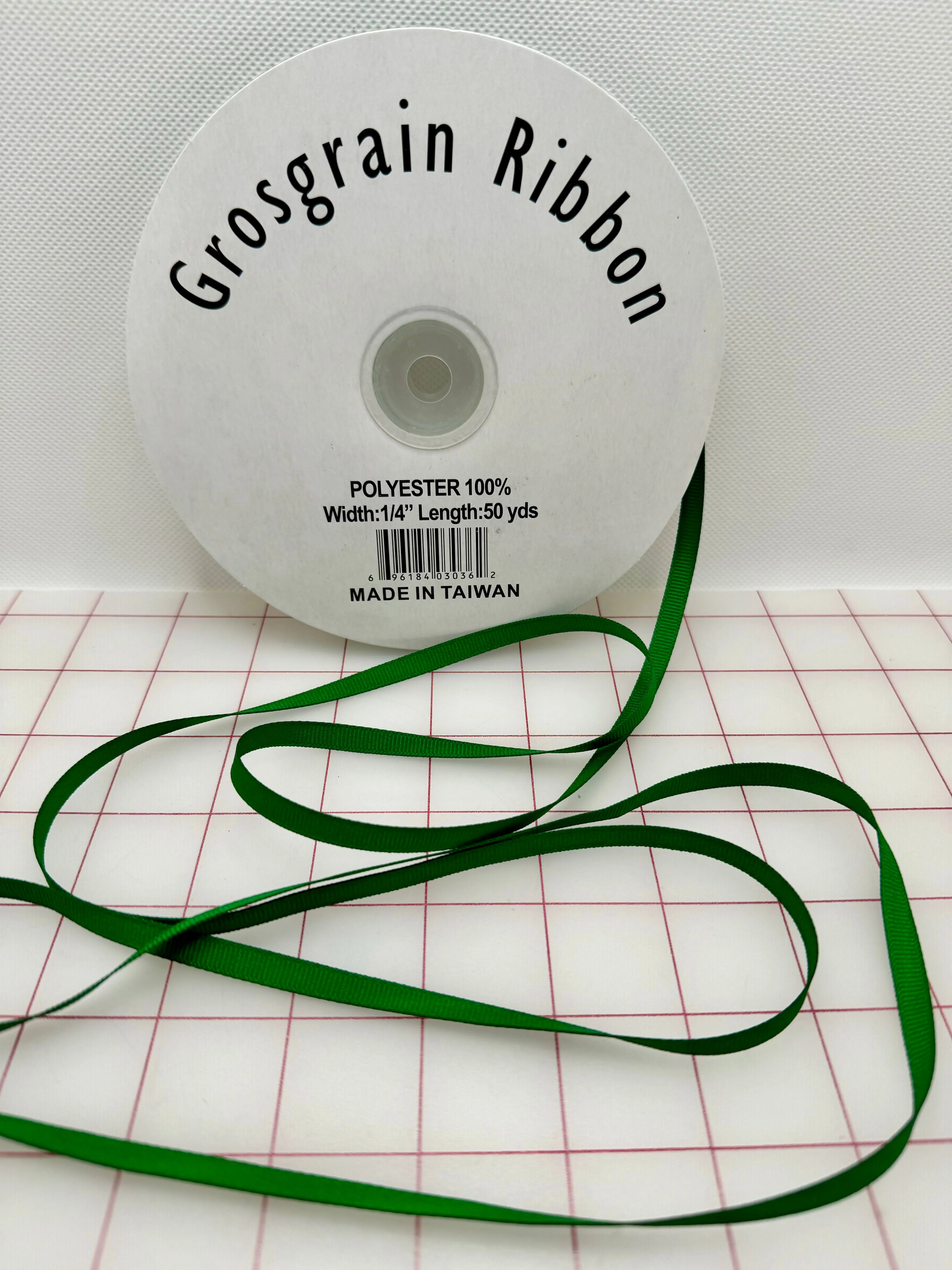 Grosgrain Ribbon - 3/8-inch Kelly Green