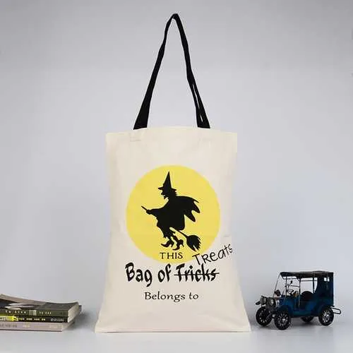 Halloween Bag Canvas Party Halloween Handbag Pumpkin Candy Gifts Bag