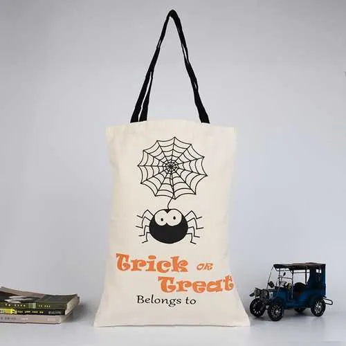 Halloween Bag Canvas Party Halloween Handbag Pumpkin Candy Gifts Bag