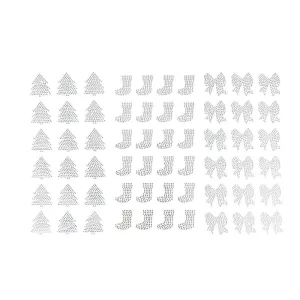 Holiday Icons Rhinestone Gem Stickers, Clear, 60-Piece