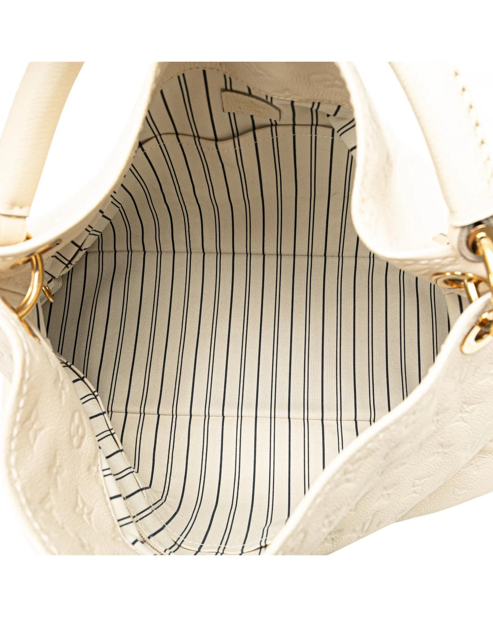 Louis Vuitton Cabas Plano White Leather Hobo Bag