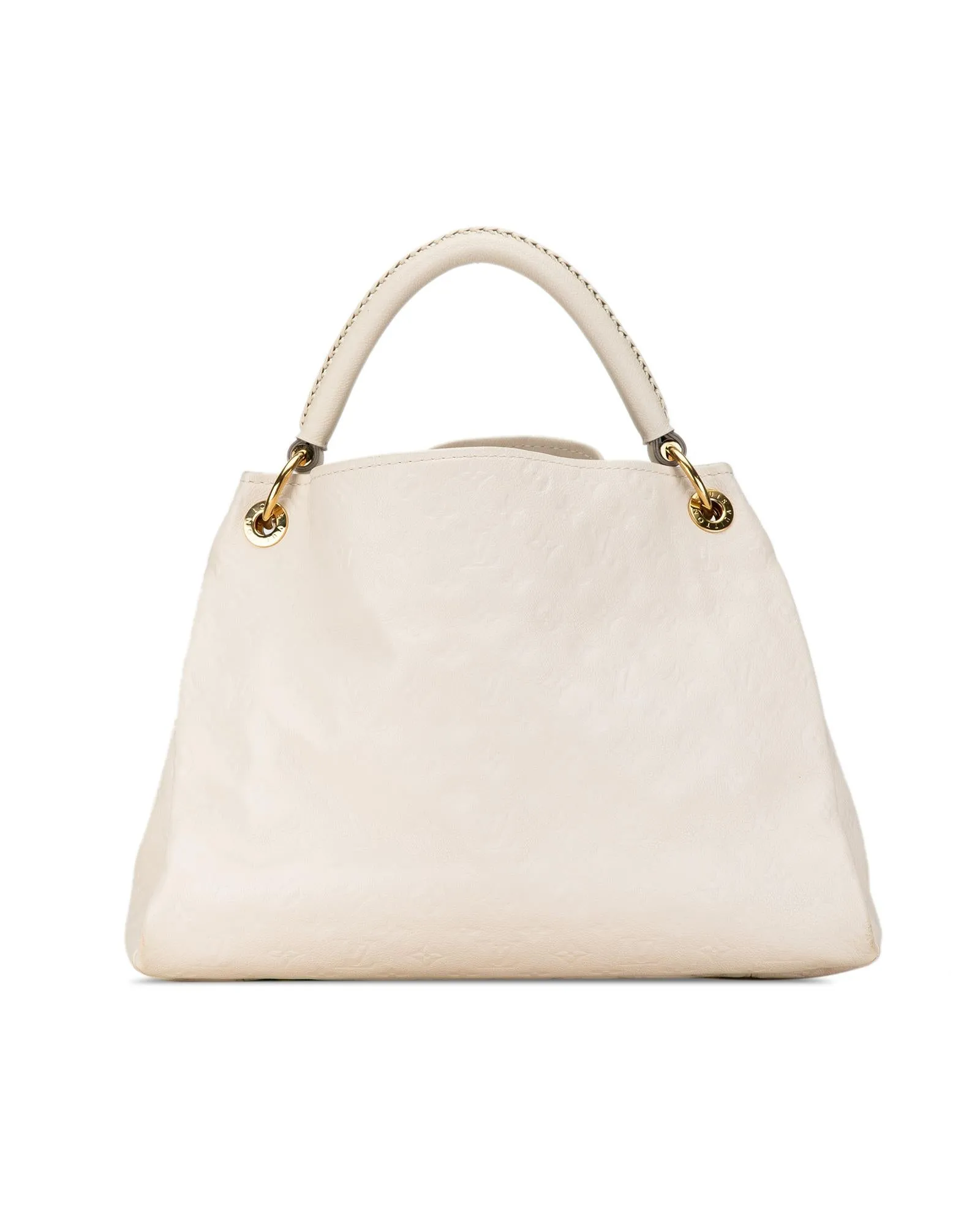 Louis Vuitton Cabas Plano White Leather Hobo Bag