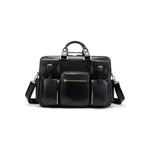 LuxeLeather Business Laptop Handbag