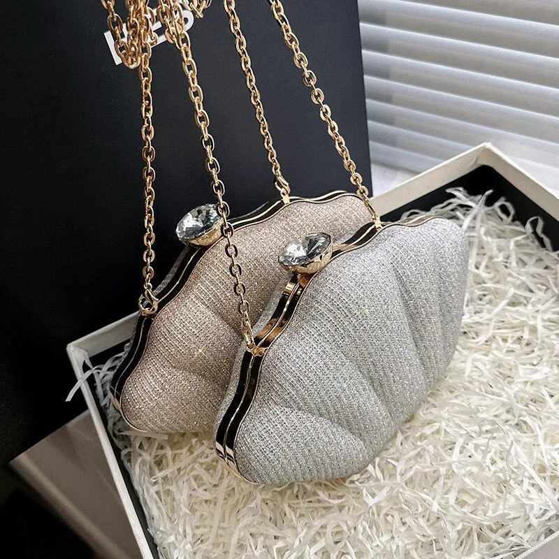 Luxury Evening Shell Shaped Clutch Bags