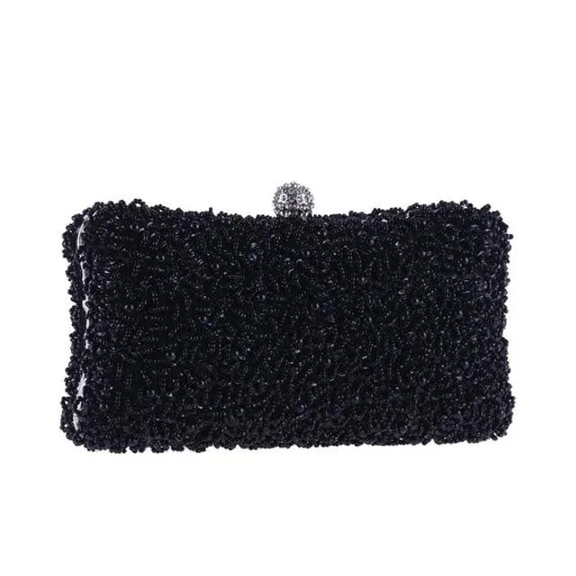 Luxy Moon Beaded Evening Bag Diamonds Clutch