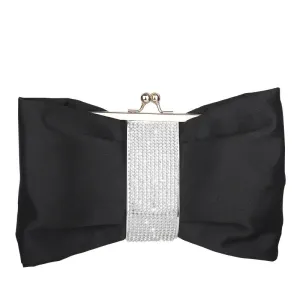 Luxy Moon Diamond Elegant Bow Party Clutch Purse