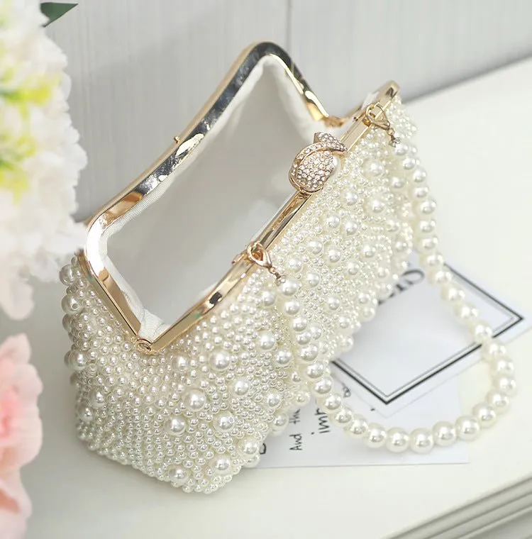 Luxy Moon Exquisite Handle Pearl Wedding Party Clutch