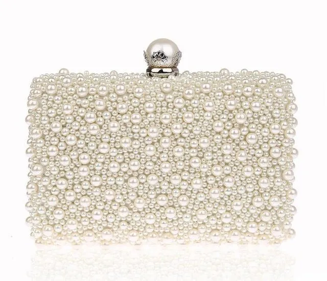 Luxy Moon Full Pearls Evening Bags Day Clutches