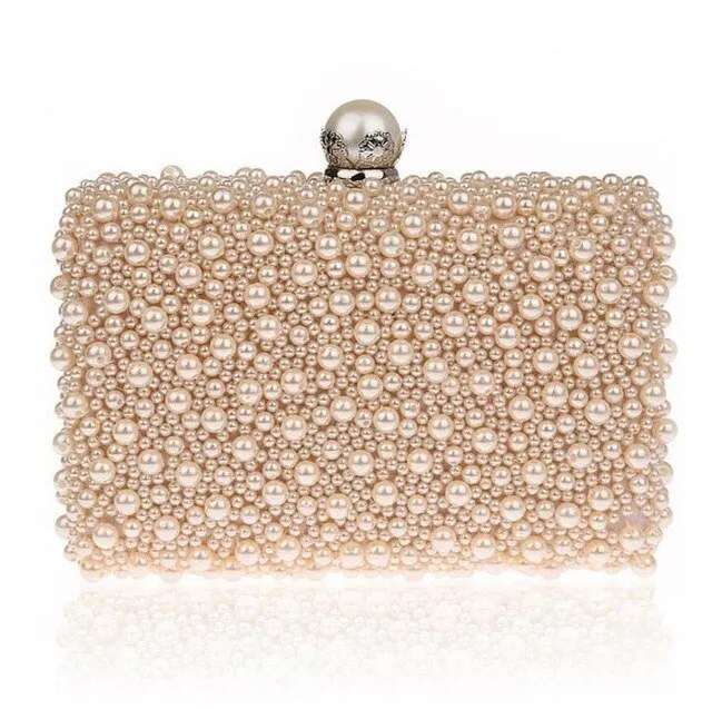 Luxy Moon Full Pearls Evening Bags Day Clutches