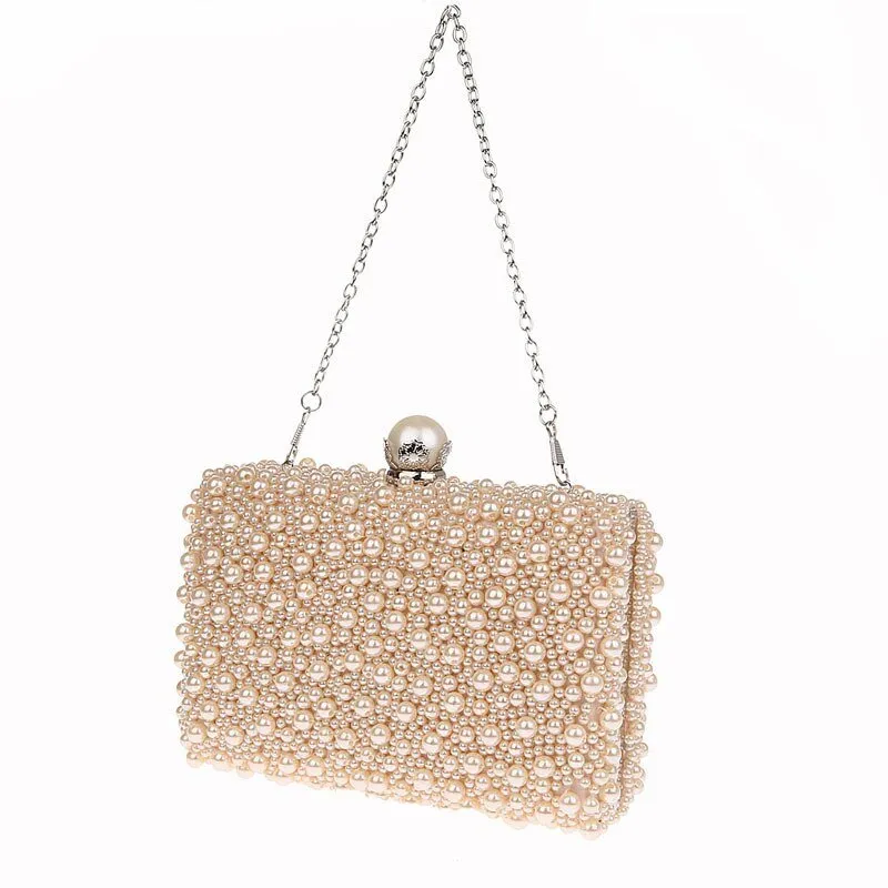 Luxy Moon Full Pearls Evening Bags Day Clutches