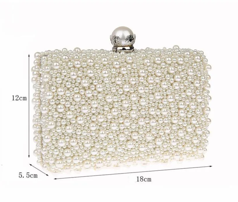 Luxy Moon Full Pearls Evening Bags Day Clutches