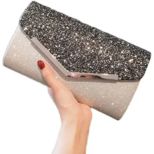 Luxy Moon PU Leather Sequins Party Clutch