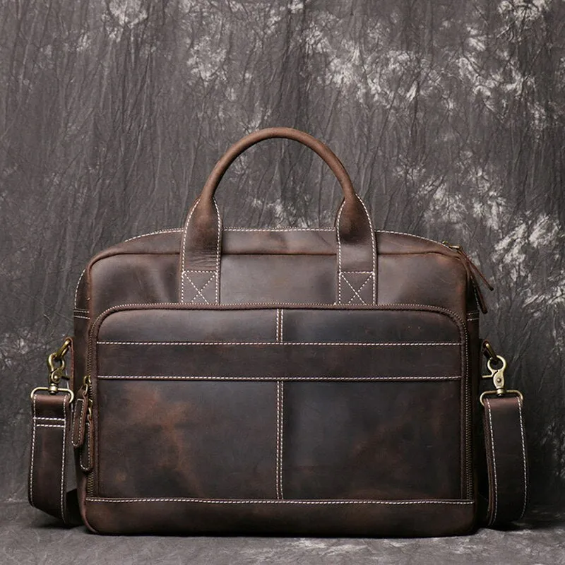 Men's Genuine Leather Vintage Briefcase