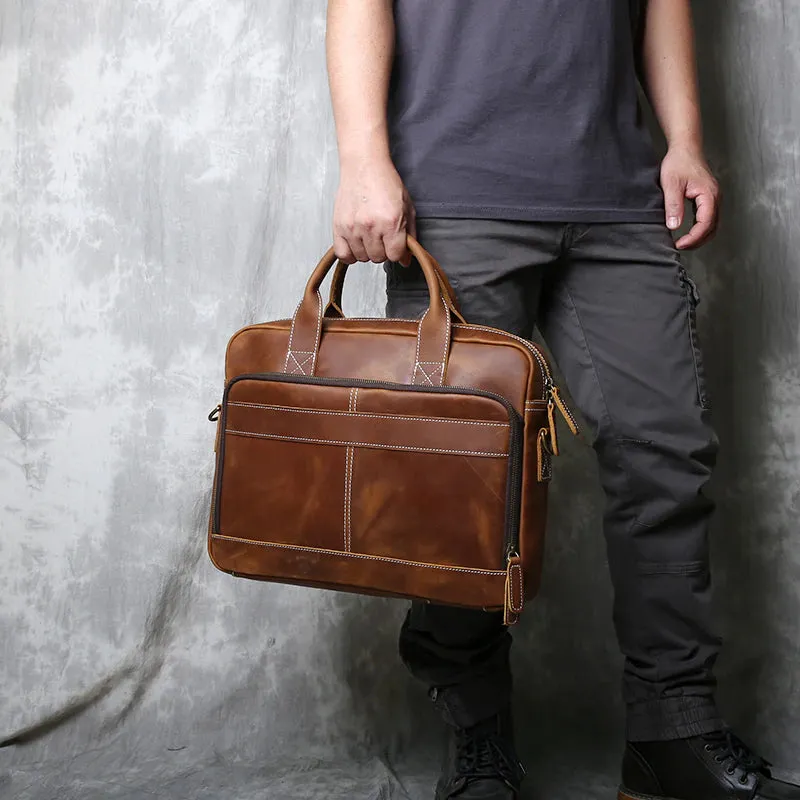 Men's Genuine Leather Vintage Briefcase