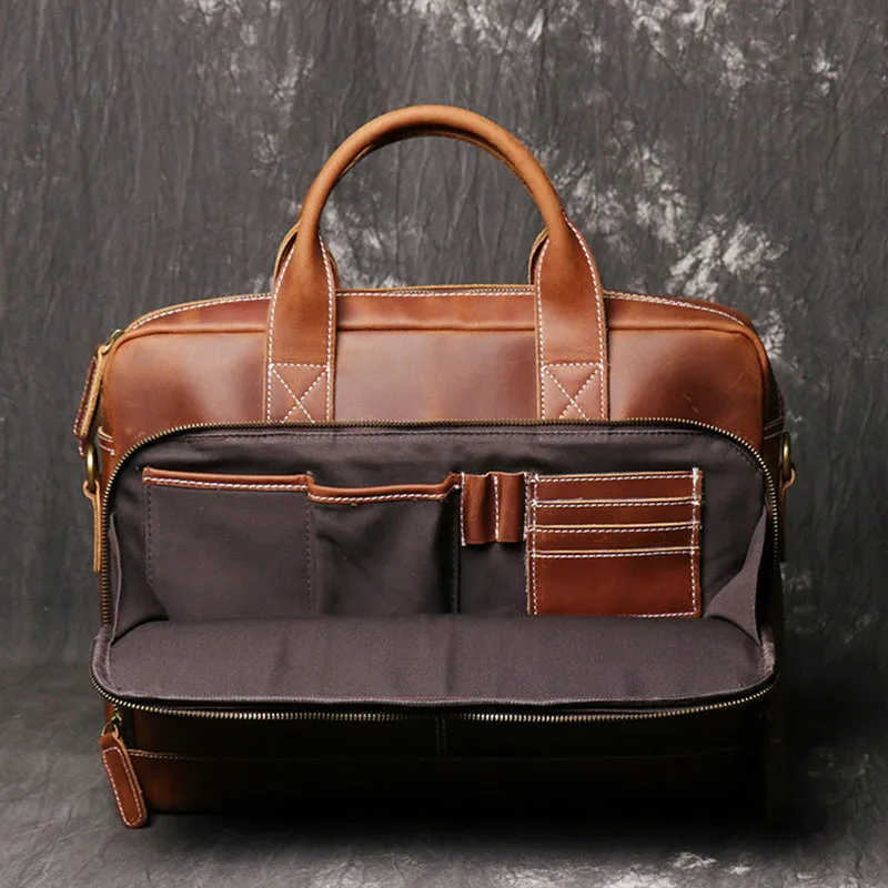 Men's Genuine Leather Vintage Briefcase