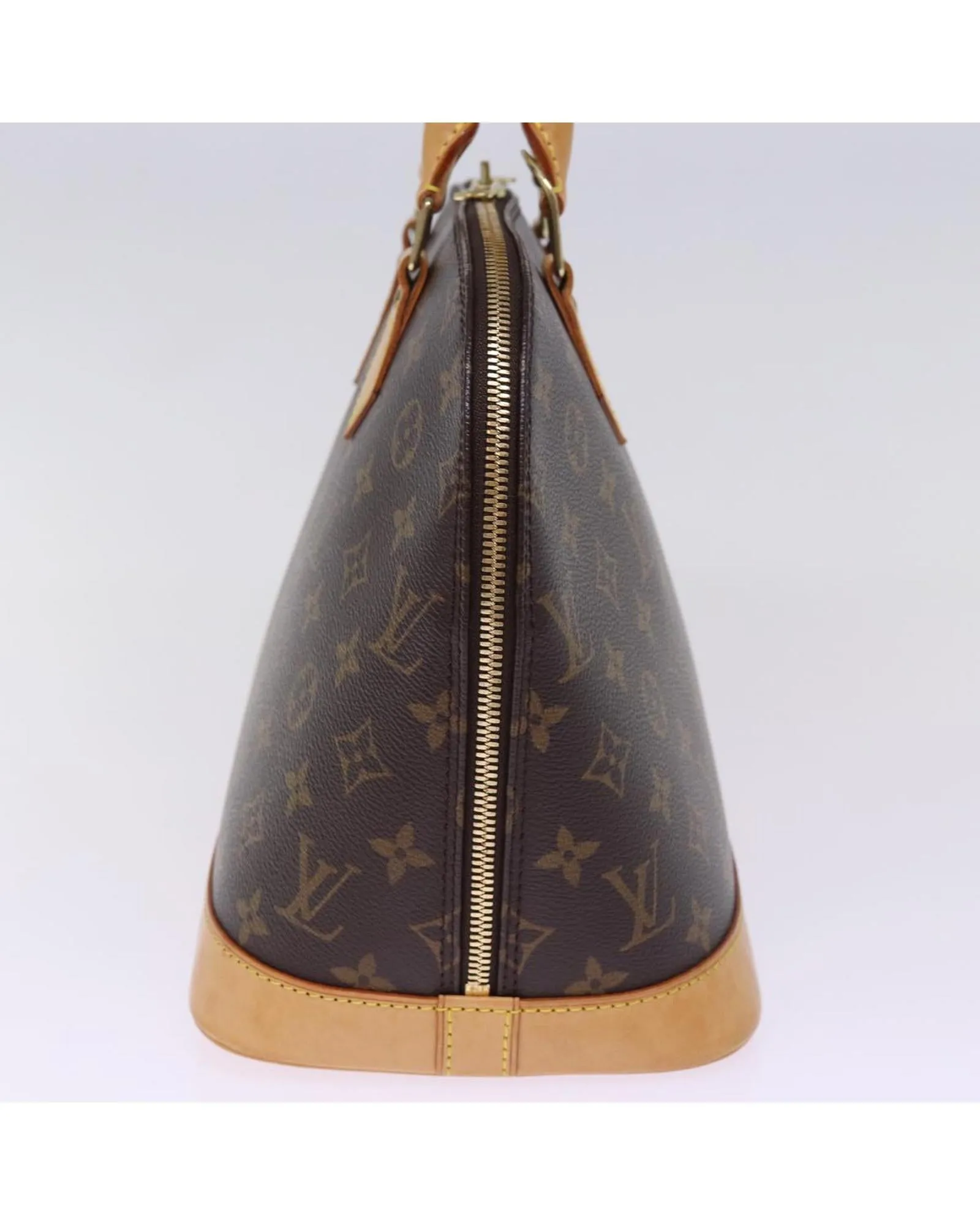 Monogram Canvas Alma Hand Bag with Metal Accents