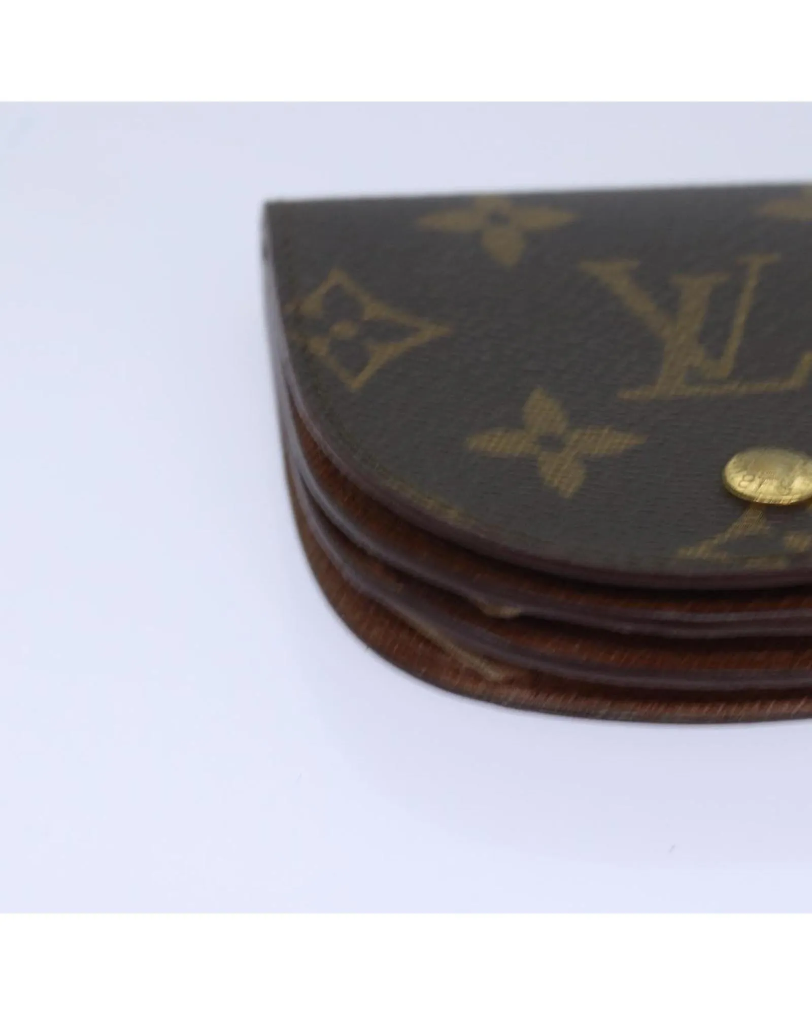 Monogram Canvas Coin Purse with Clasp Button