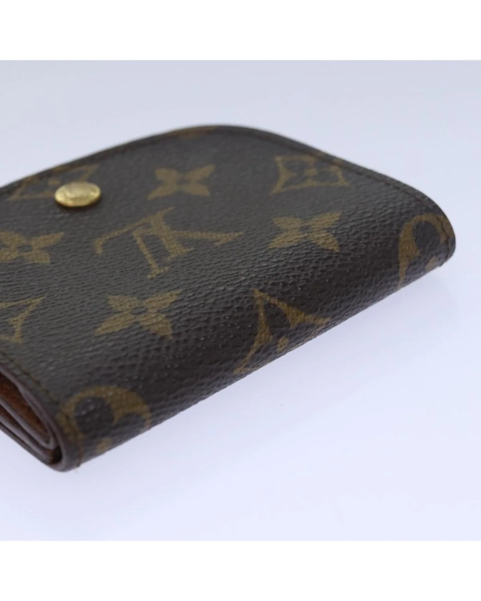 Monogram Canvas Coin Purse with Clasp Button